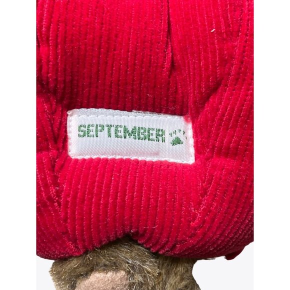 Boyds Bear QVC Calendar monthly Peeker Septembeary September Red Apple - Picture 8 of 8